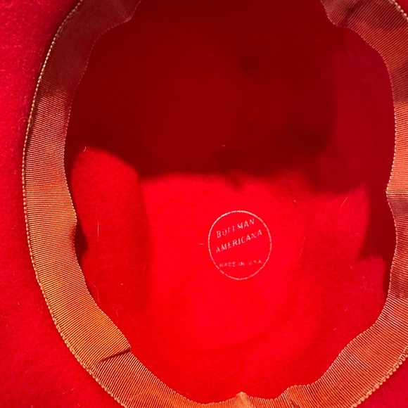 Vintage 1960s Boilman Americana USA vintage red felt hat - Picture 2 of 3